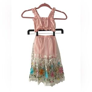 SHEIN Kids Pink Top & Skirt Set Sz 100 / 3T​​